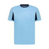 Aguila Men's Panelled Tops - Sky Blue / Navy Accents