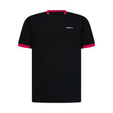 Aguila Men's Panelled Tops - Black / Neon Pink Accents