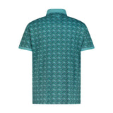 Aguila Golf Moderno Dewdrop Teal Printed Polo Shirt