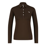 Aguila Golf Long-Sleeve Performance Polo – Brown