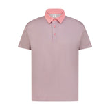 Aguila Golf Moderno Coral Geometric Micro-Print Polo Shirt