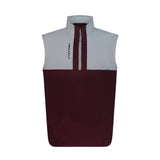 Light Gray and Burgundy Men's Sleeveless Vest