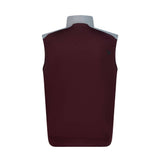Light Gray and Burgundy Men's Sleeveless Vest