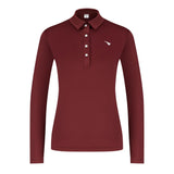 Aguila Golf Long-Sleeve Performance Polo – Burgundy
