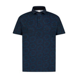 Aguila Golf Moderno Navy Eagle Silhouette Printed Polo Shirt