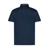 Aguila Golf Moderno Navy Eagle Silhouette Printed Polo Shirt