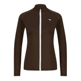 Aguila Women's Brown Full-Zip Golf Jacket – Performance Fit