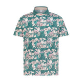 Teal Flamingo Boy's Golf Polo