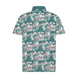 Teal Flamingo Boy's Golf Polo