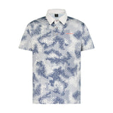 Moderno Pixel Comb Light Grey Men’s Golf Polo