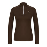 Aguila Women's Long-Sleeve Quarter-Zip Golf Top – Brown