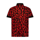Red Leopard Boy's Golf Polo