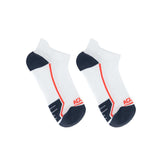 Aguila No-Show Socks - White/Navy/Orange