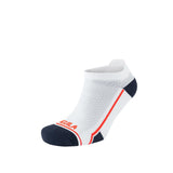 Aguila No-Show Socks - White/Navy/Orange