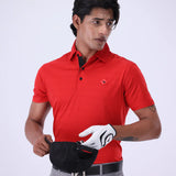 BOYS GOLF POLO R-L RED