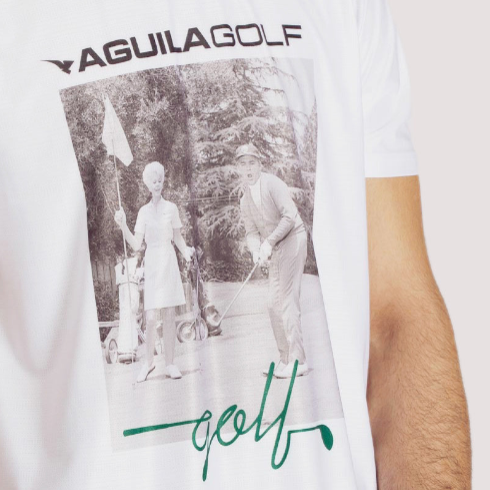 BOYS CAMISA WHITE VINTAGE GOLF T-SHIRT