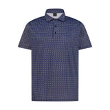 Slate Blue Printed Boy's Golf Polo