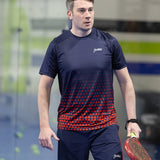 Aguila Men's Gradient Performance Tops - Navy - Red Triangle Fade