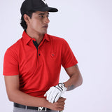 BOYS GOLF POLO R-L RED