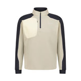 Aguila Golf Men's Navy and Cream Quilted Zip-Neck Outerwear