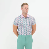 Moderno Vibrant Blooms Men’s Golf Polo