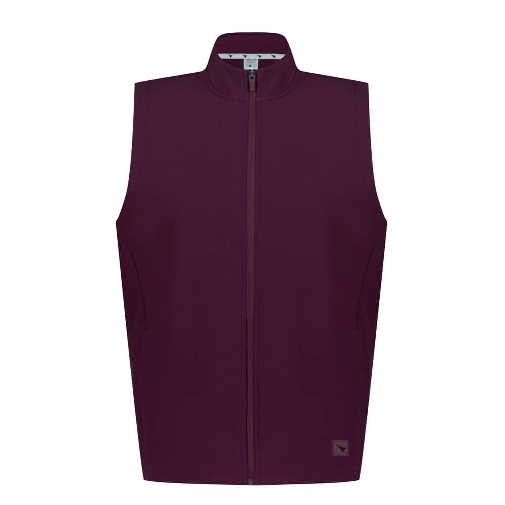 Aguila Golf Sleeveless Vest – Burgundy Full-Zip Performance Fit