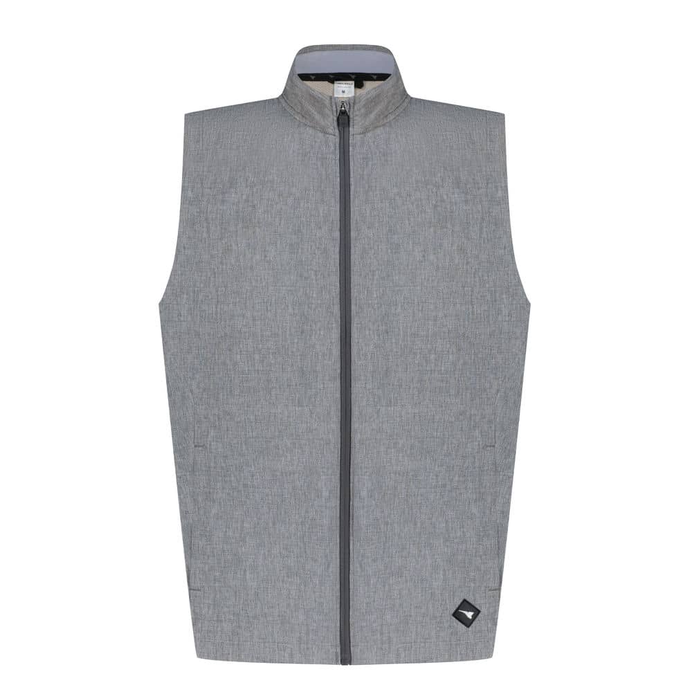 Aguila Golf Sleeveless Vest – Light Gray Full-Zip Performance Fit