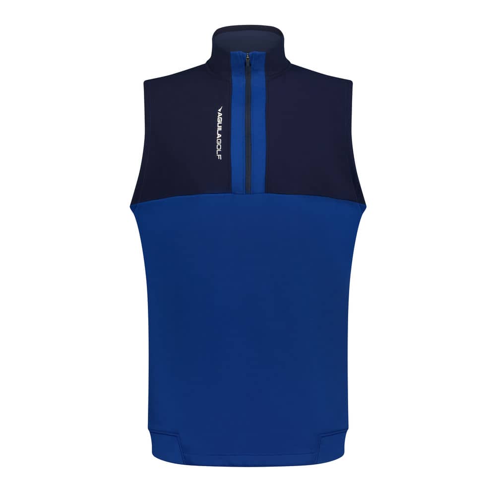 Aguila Golf Sleeveless Vest – Royal & Navy Blue Half-Zip Fit
