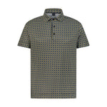 AGUILA GOLF men’s moisture-wicking golf polo shirt with UV protection and geometric design