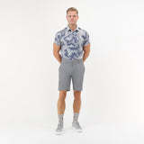 Moderno Pixel Comb Light Grey Men’s Golf Polo