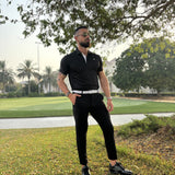 Antiguo Black Men's Golf Polo